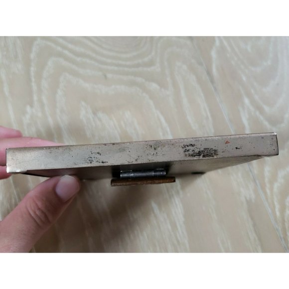 900 90% Purity Coin Silver Picture Frame 68 grams Vintage 4x5 Image Marked - Picture 8 of 12